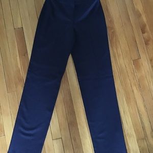 ST. JOHN BLUE WOOL STRAIGHT LEG PANTS. 4